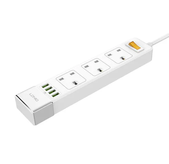 4 USB Port Charger Power Strip Extension Socket Desktop Adapter with Plug 