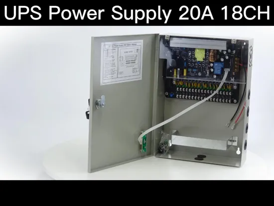 Battery Backup 12V 10A 9 Fused Outputs UPS Power Supply with 12V 7ah Battery for CCTV Security Monitoring Camera 