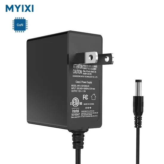 Myixi New GaN 12V 1A Power Adapter Class 2 AC DC Power Adaptor 12W CE RoHS ETL Custom OEM Factory Company Manufacturer Universal Power Supply 